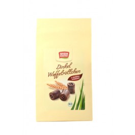 Rosengarten Dinkel Waffelröllchen in Zartbitter Schokolade