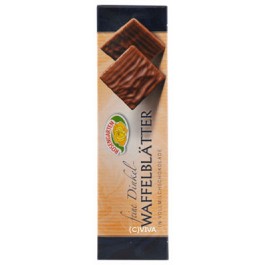 Rosengarten Dinkel Waffelblätter in Vollmilchschokolade 125g