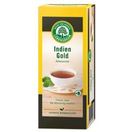   Indien Gold   Beutel  Frisch, herb - die Mischung macht´s Beschreibung  Frisch, herb und ein wenig blumig – so lässt sich der Charakter dieser gut ausbalancierten Mischung ausgewählter indischer Schwarztees beschreiben. Jede Region bringt sich geschmack