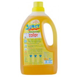 Sonett Waschmittel Color Mint & Lemon, flüssig  1,5l