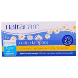 Natracare Tampons Super mit Applikator, 100% Baumwolle 