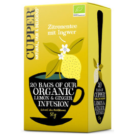CUPPER Zitronentee mit Ingwer 50g 20 Beutel