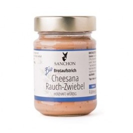 Sanchon Cheesana Rauch-Zwiebel Veganer Brotaufstrich 