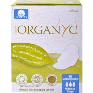 Organyc Damenbinden mit Flügeln